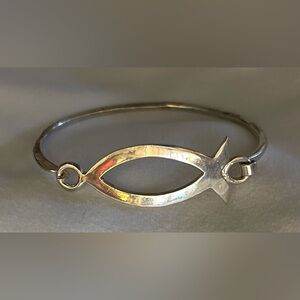 Sterling Silver Jesus Fish Bracelet